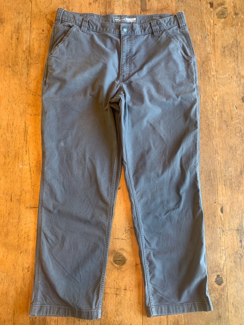 Carhartt Rugged Flex Canvas Work Straight Pant in Gray